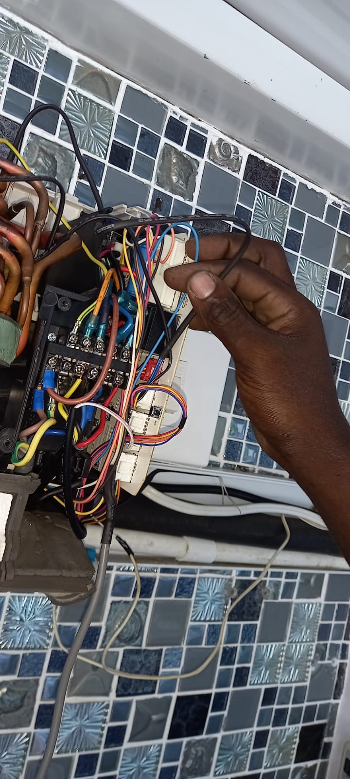 Electrical wiring and air-conditioning repair work